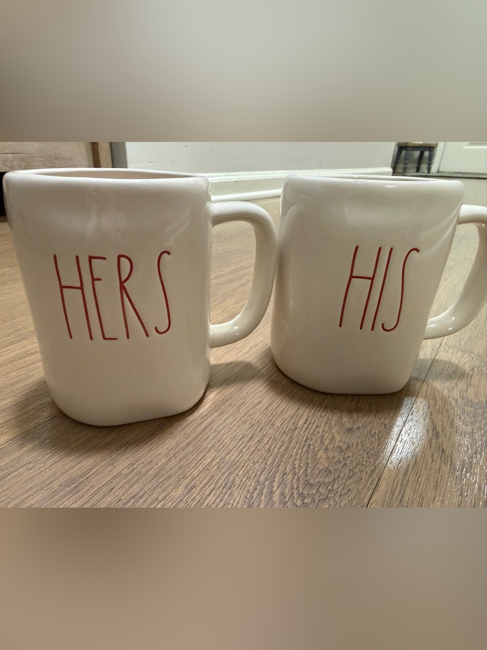 Rae Dunn His & Hers ceramic mugs